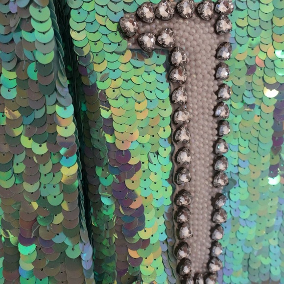 I 🖤DIY by Panida Aqua Sequin Jacket - Picture 2 of 7